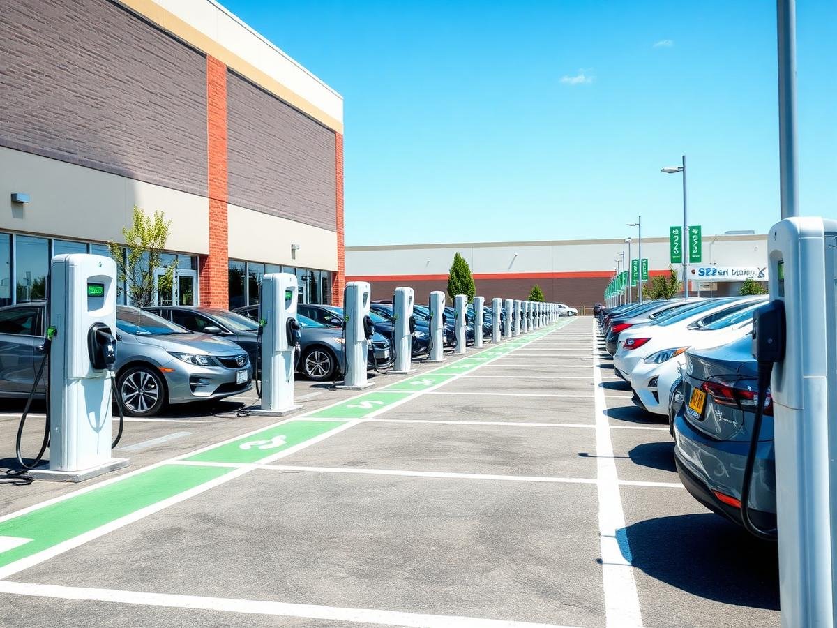 Estações em estacionamento comercial